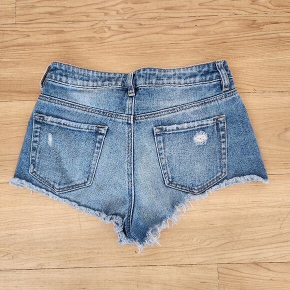 PACSUN High Rise Festival Short Medium Wash Size 25 - Picture 10 of 11
